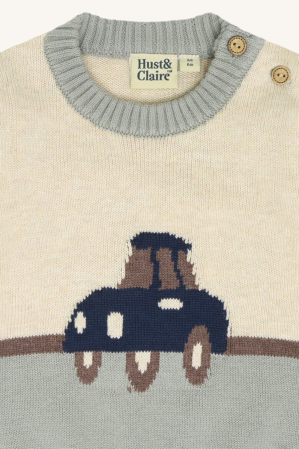 Hust & Claire / HCPilou Old Car Pullover / 4440 Forest Fog