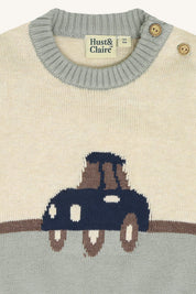 Hust & Claire / HCPilou Old Car Pullover / 4440 Forest Fog