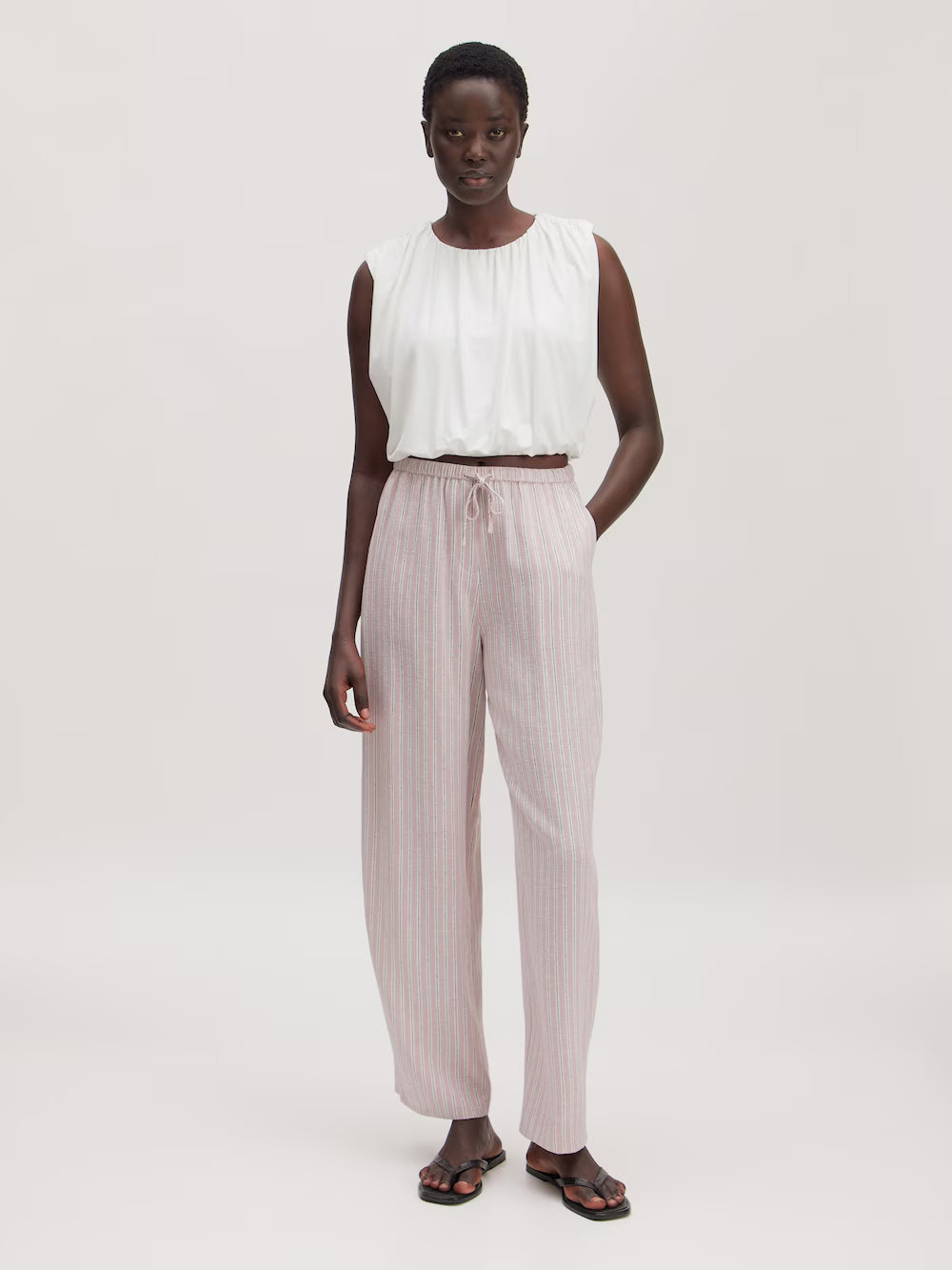 Edited / Valerie Trousers / Pink stripe