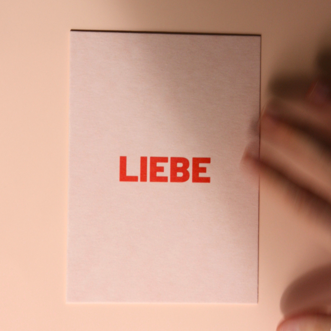 HERR&FRAUHEMPEL - Postkarte - LIEBE rosa - rot