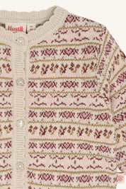 Hust & Claire / HCCilja Nordic Cardigan / 4548 Old Beige Melange