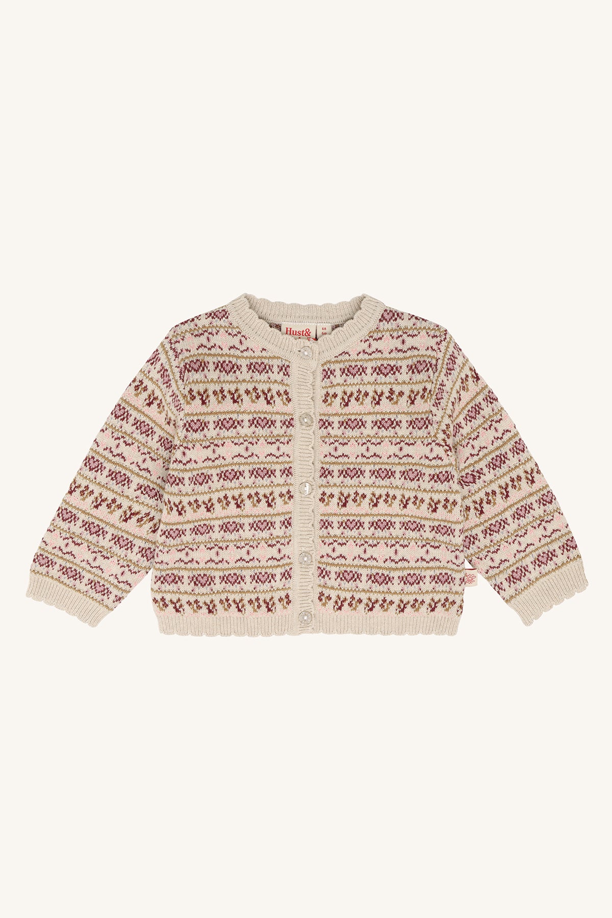 Hust & Claire / HCCilja Nordic Cardigan / 4548 Old Beige Melange