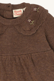 Hust & Claire / HCKlara knit Dresses / 3594 Toffee Melange