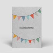 Naturbedacht - Postkarte - Geburtstag - Girlande - Nr. 81