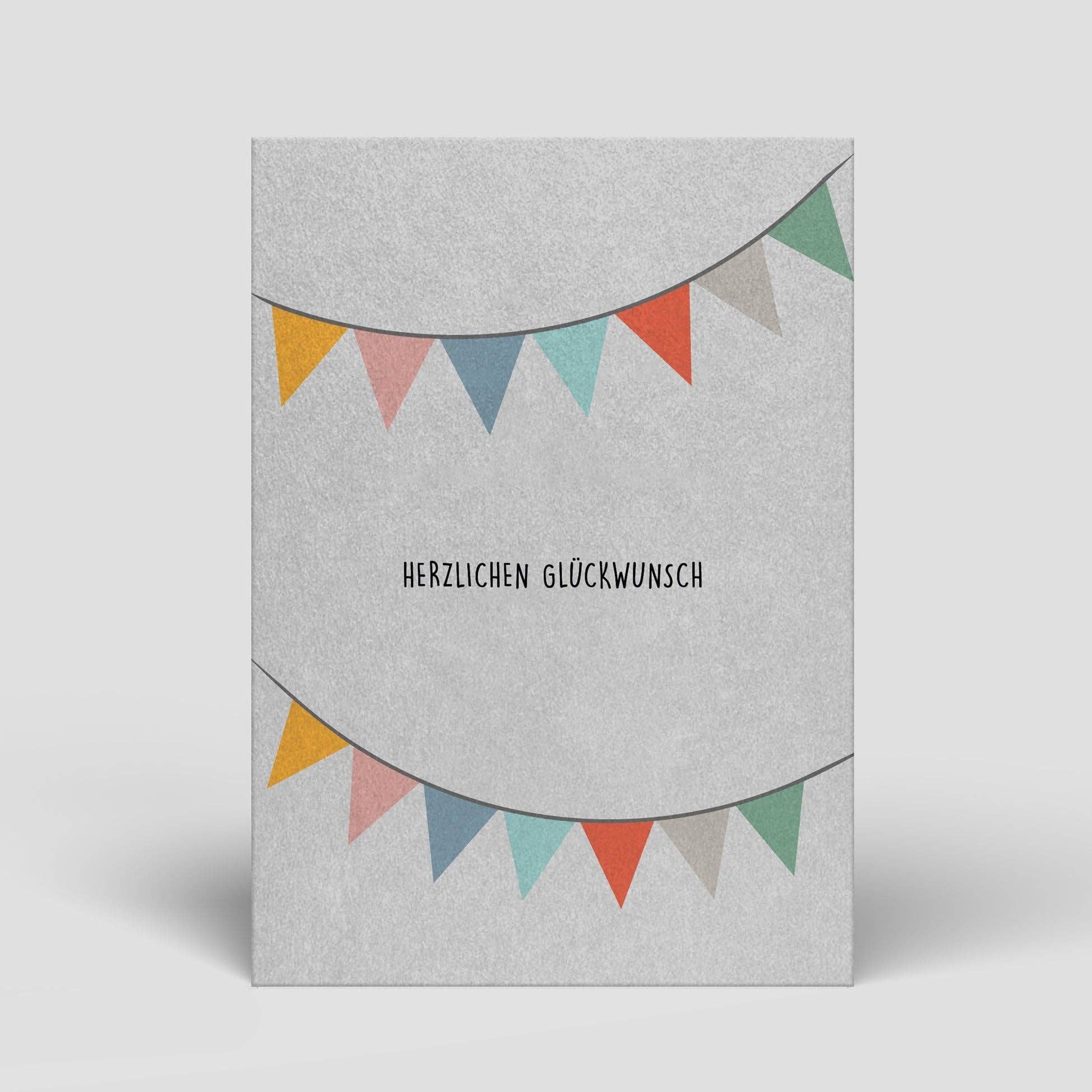 Naturbedacht - Postkarte - Geburtstag - Girlande - Nr. 81