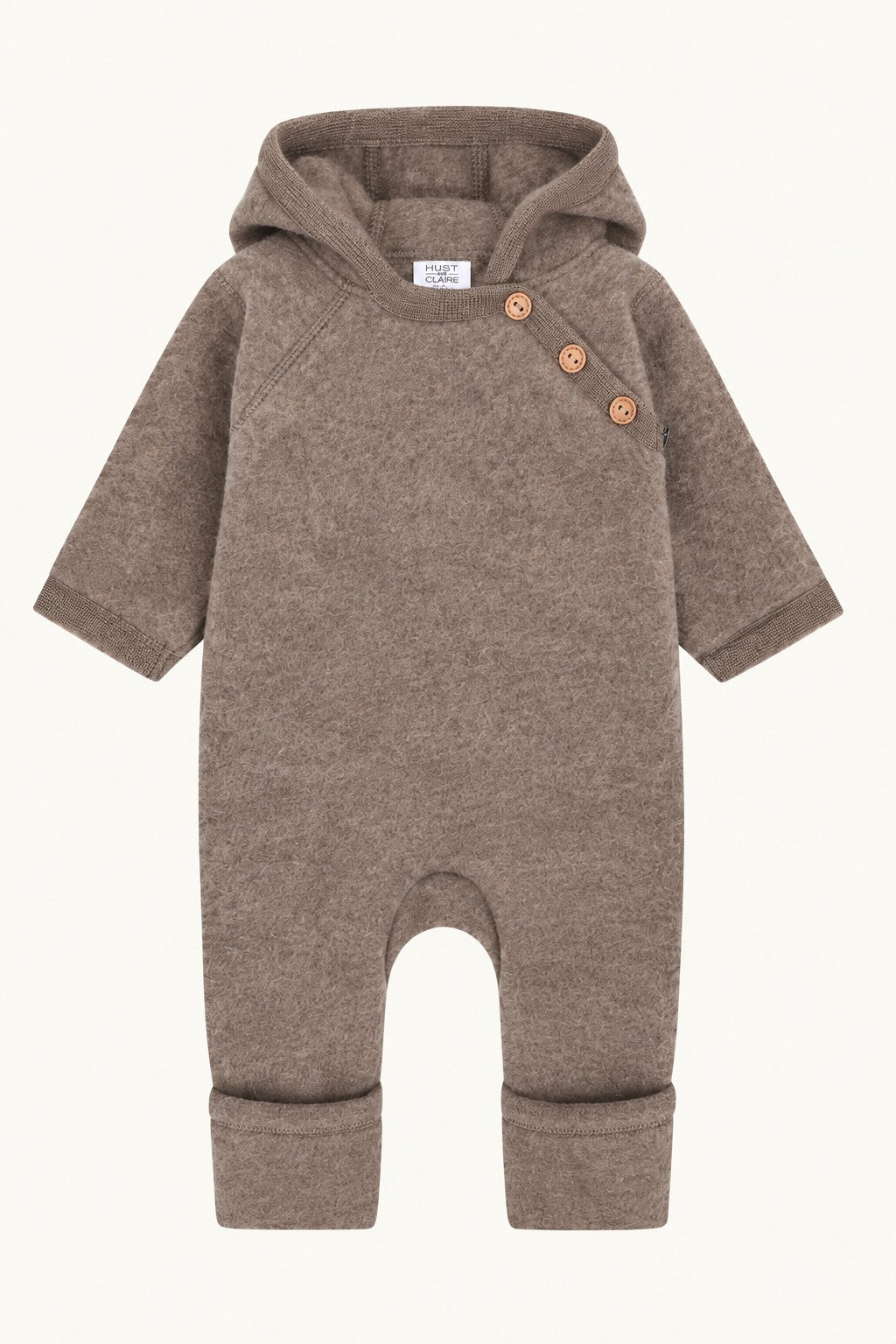 Hust&Claire / HCMevi Hood Wool Fleece / Deer Melange