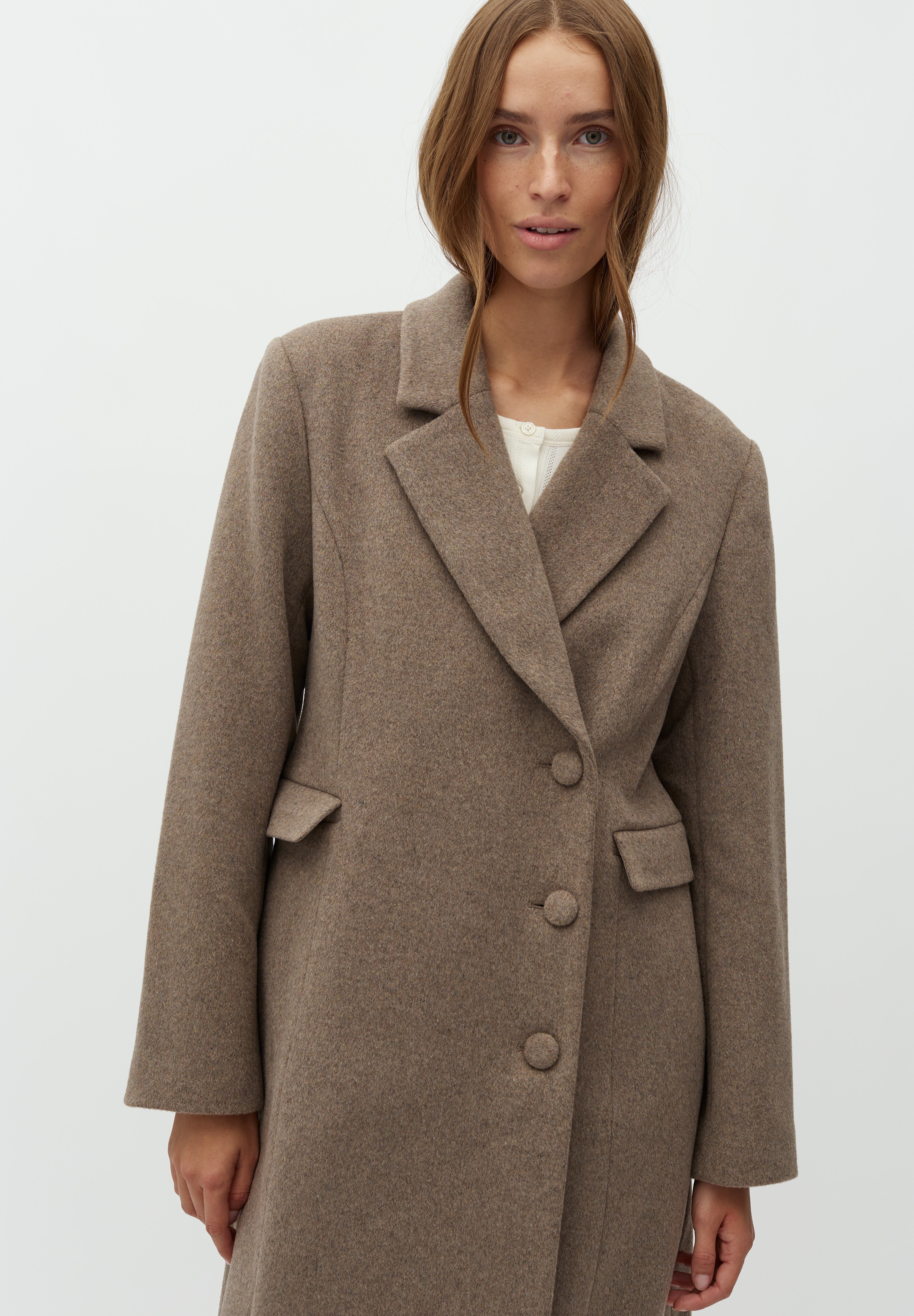 MbyM / Iva Long-M Lava Outerwear / Greige Melange