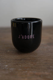 Sisi Tasse „J'adore“ in Schwarz