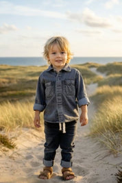 Hust & Claire / HCJack Denim Fall Shirts / 57 Blue Denim