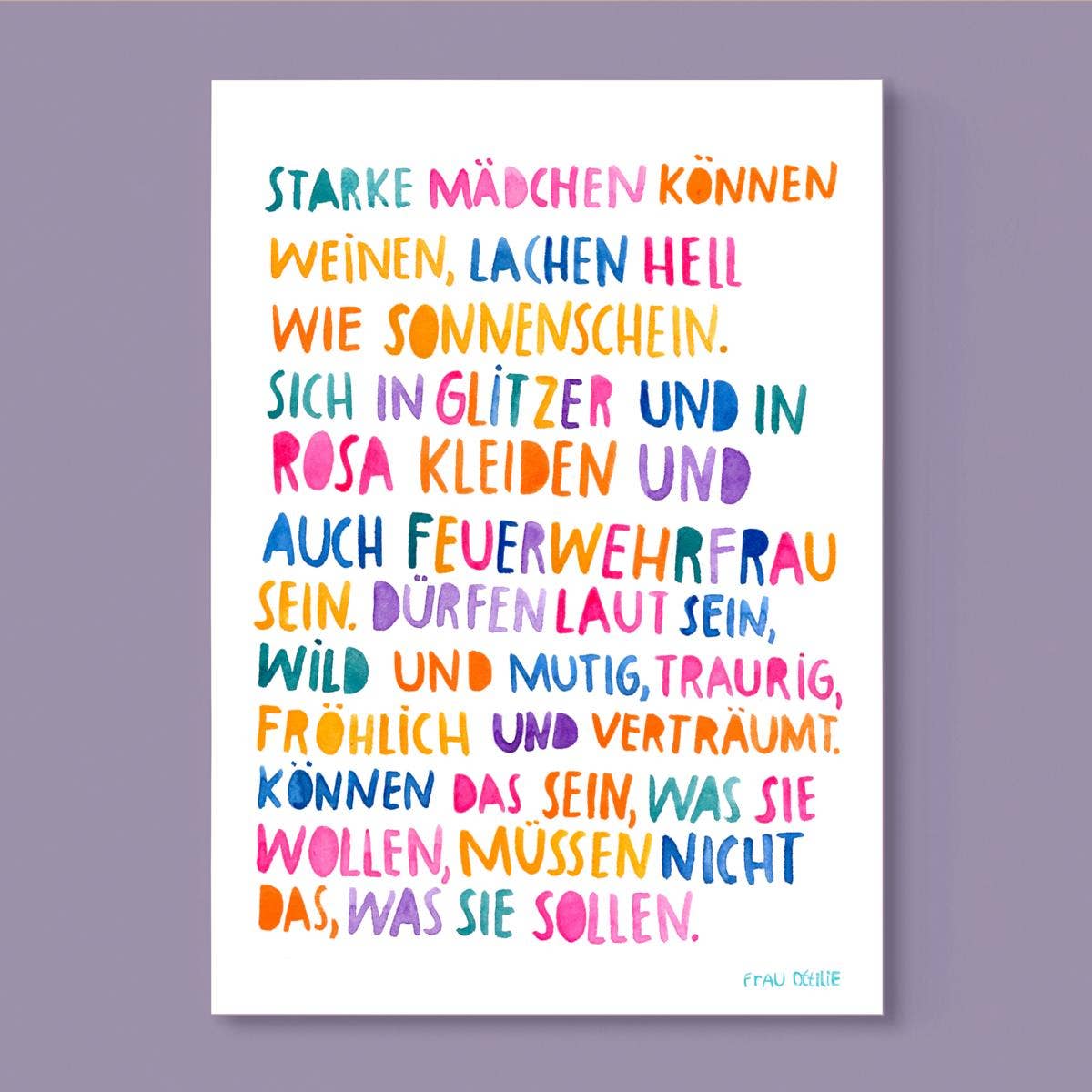Frau Ottilie / Print A4 *Starke Mädchen*
