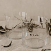 Eulenschnitt - Trinkglas im 2er Set Mama & Mini