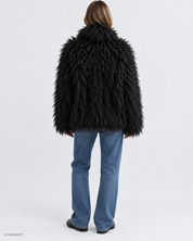 Gina Tricot / Faux fur short jacket / Black (9000)