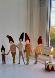 Weihnachtspapierausschnitte Elfenbande 1