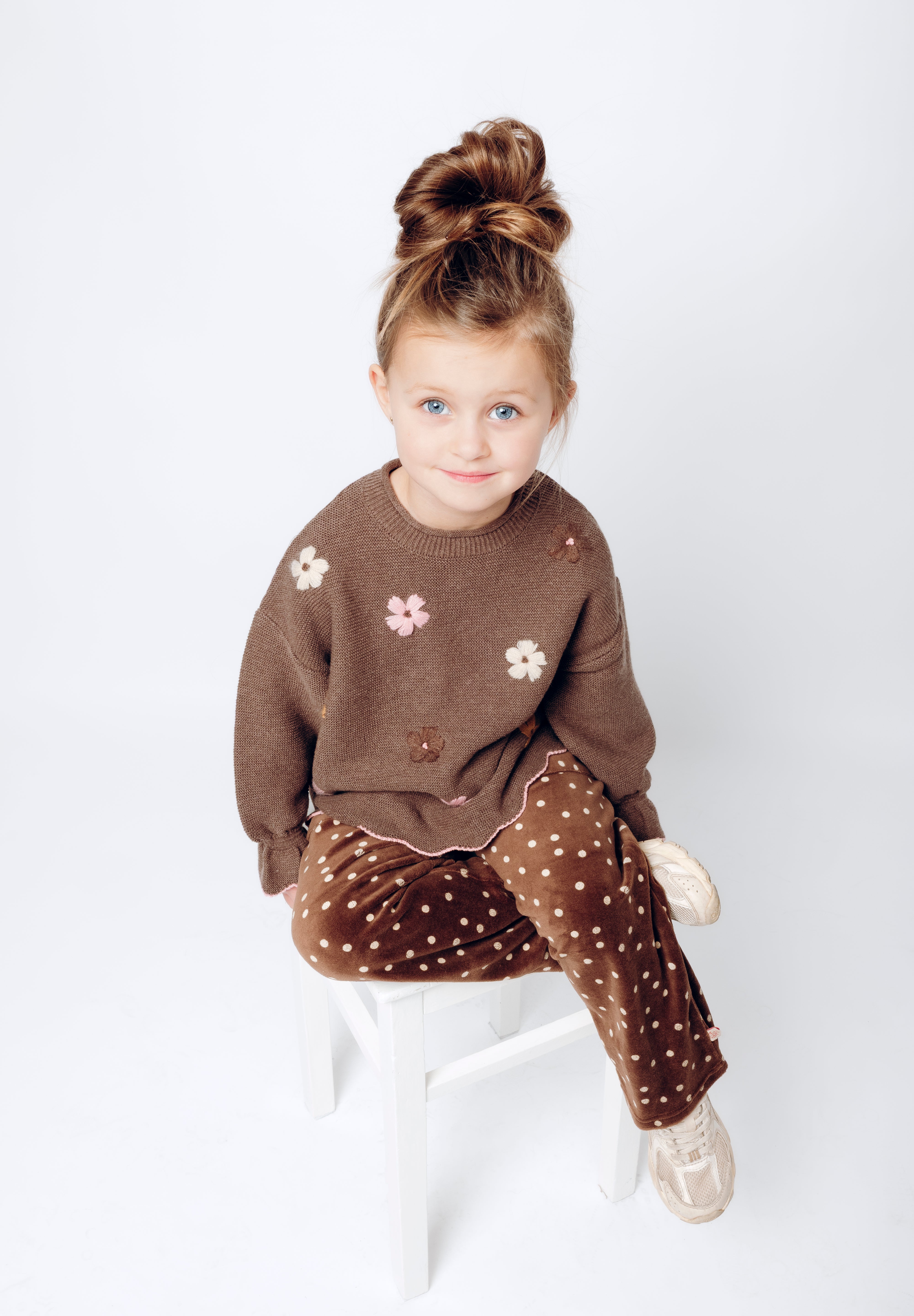 Hust & Claire / HCCharlotte Flowerboom Pullover / 3594 Toffee Melange