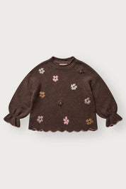 Hust & Claire / HCCharlotte Flowerboom Pullover / 3594 Toffee Melange