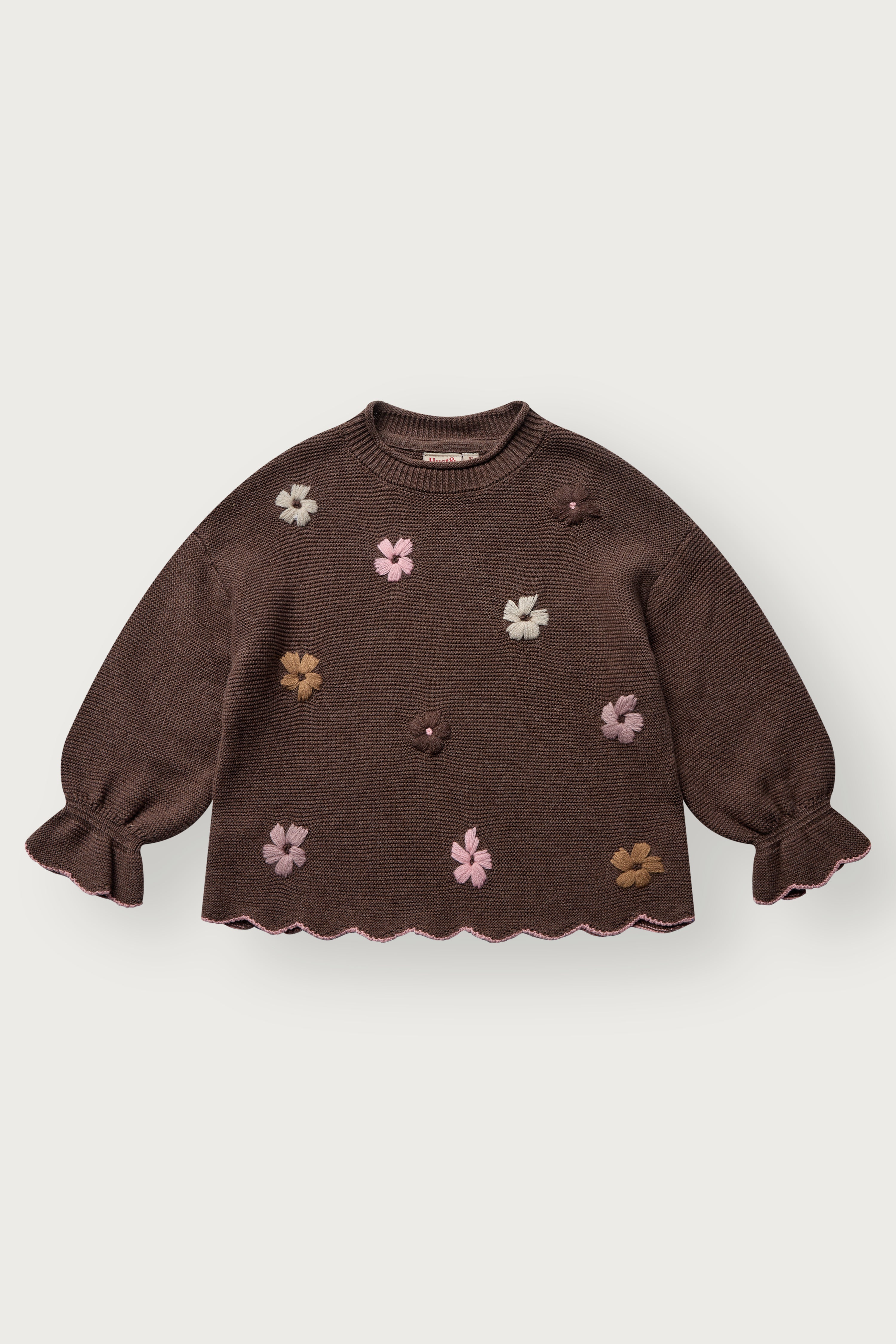 Hust & Claire / HCCharlotte Flowerboom Pullover / 3594 Toffee Melange