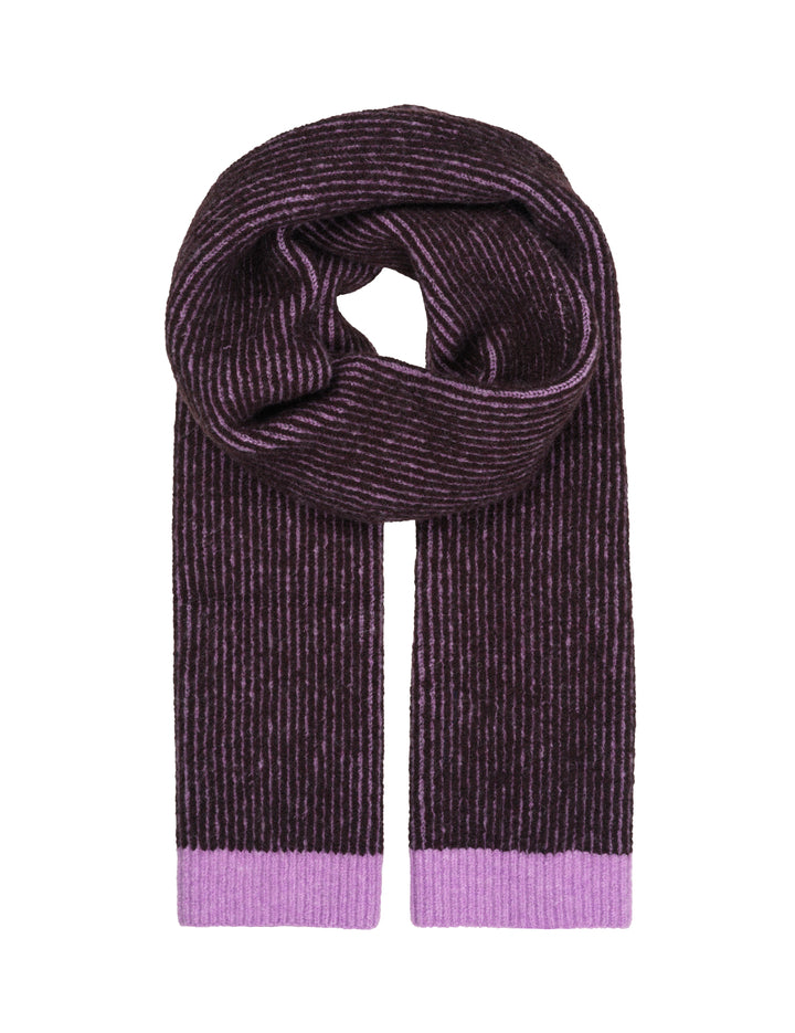 MbyM / Sanela-M Hevelyn Scarf / Deep purple orcid stripe