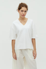 MbyM / Betsy - Emrys V-M Top / T-shirt / white