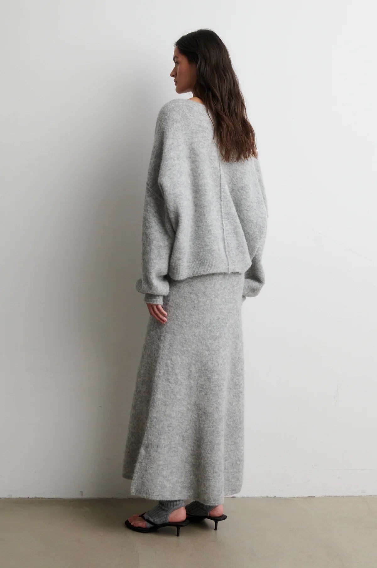 SECOND FEMALE / Pollenza Knit Pullover / Light Grey Melange