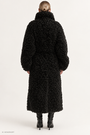 Gina Tricot / Faux fur high neck coat / Black (9000)
