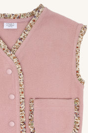 Hust & Claire / HCElla Fleece Vest Waistcoat / 3875 Heather
