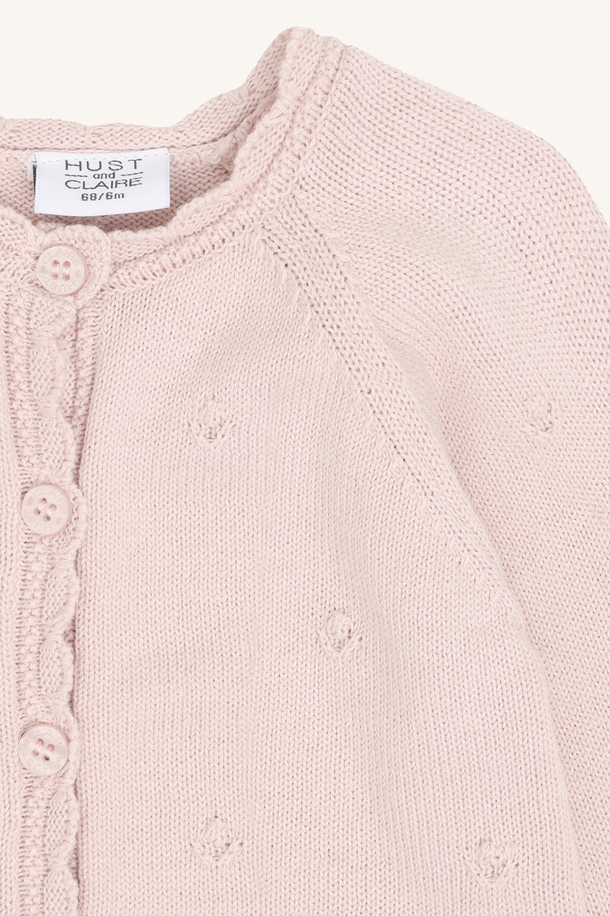 Hust & Claire / HCCilja Pointelle Cardigan / 3336 Hushed Pink
