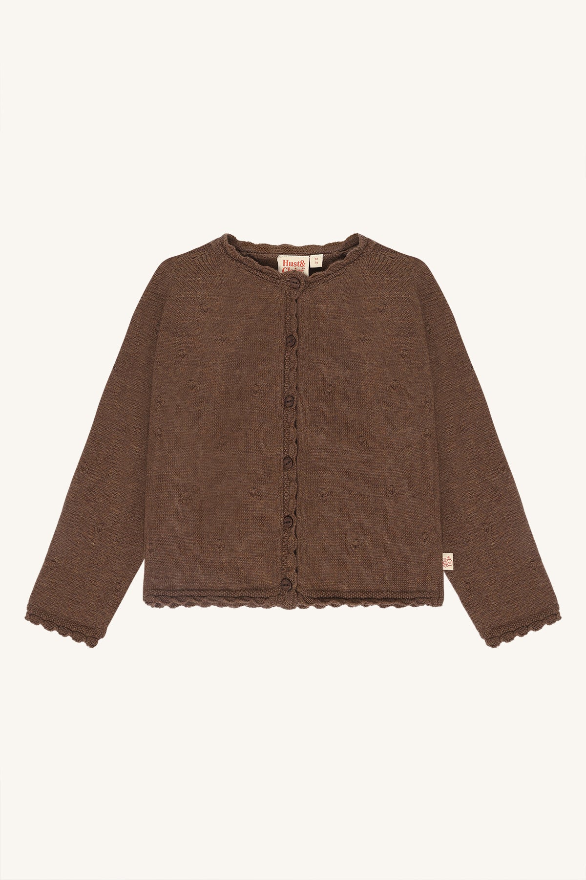 Hust & Claire / HCCilja Pointelle Cardigan / 3594 Toffee Melange