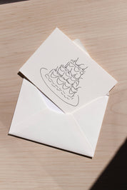 Postkarte Hochzeitstorte (Risographie) | Hochzeitstorte