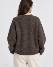 Gina Tricot / Mohair knitted sweater / Brown melange (7924)