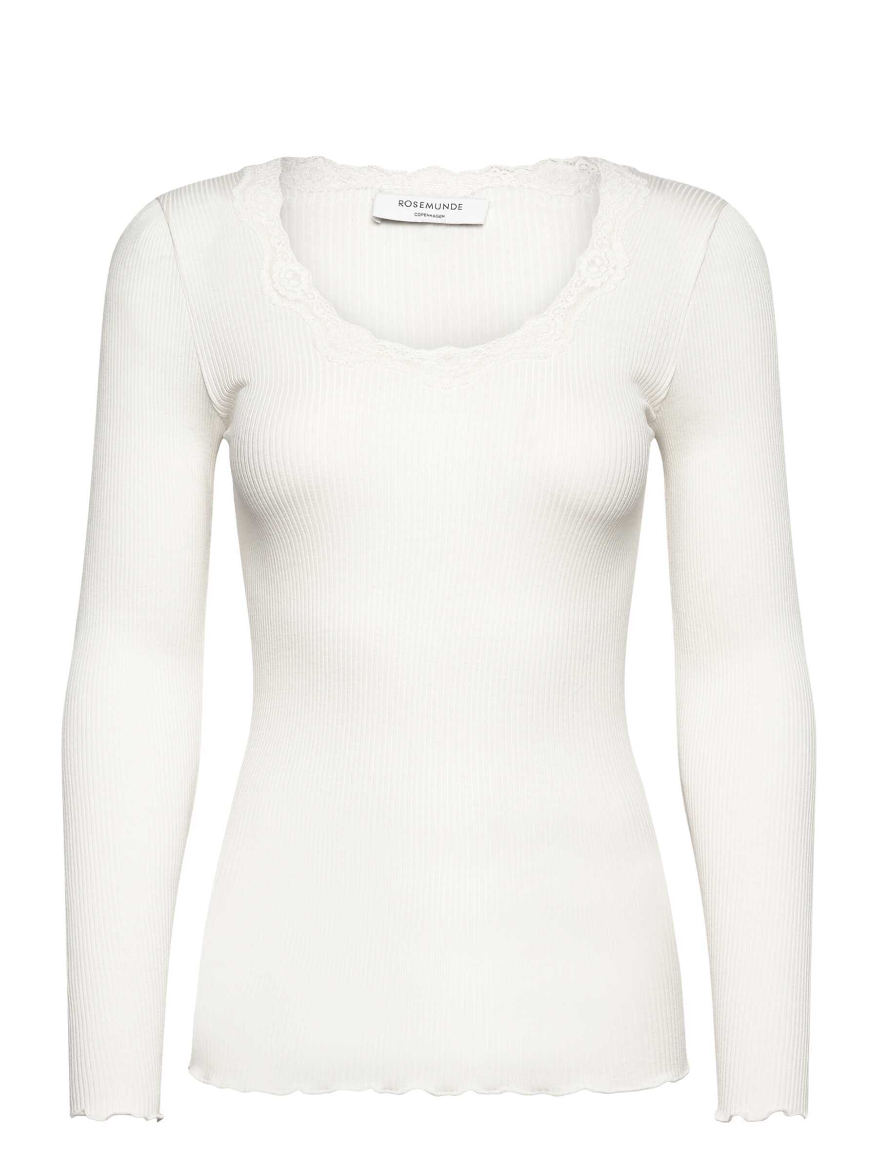 Rosemunde / RWBabette Silk LS U-neck Lace T-shirt / ivory