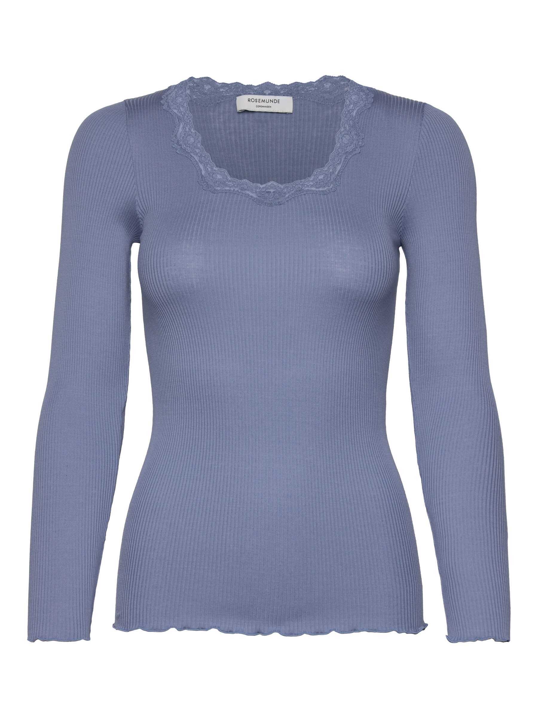 Rosemunde / RWBabette Silk LS U-neck Lace T-shirt / infinity