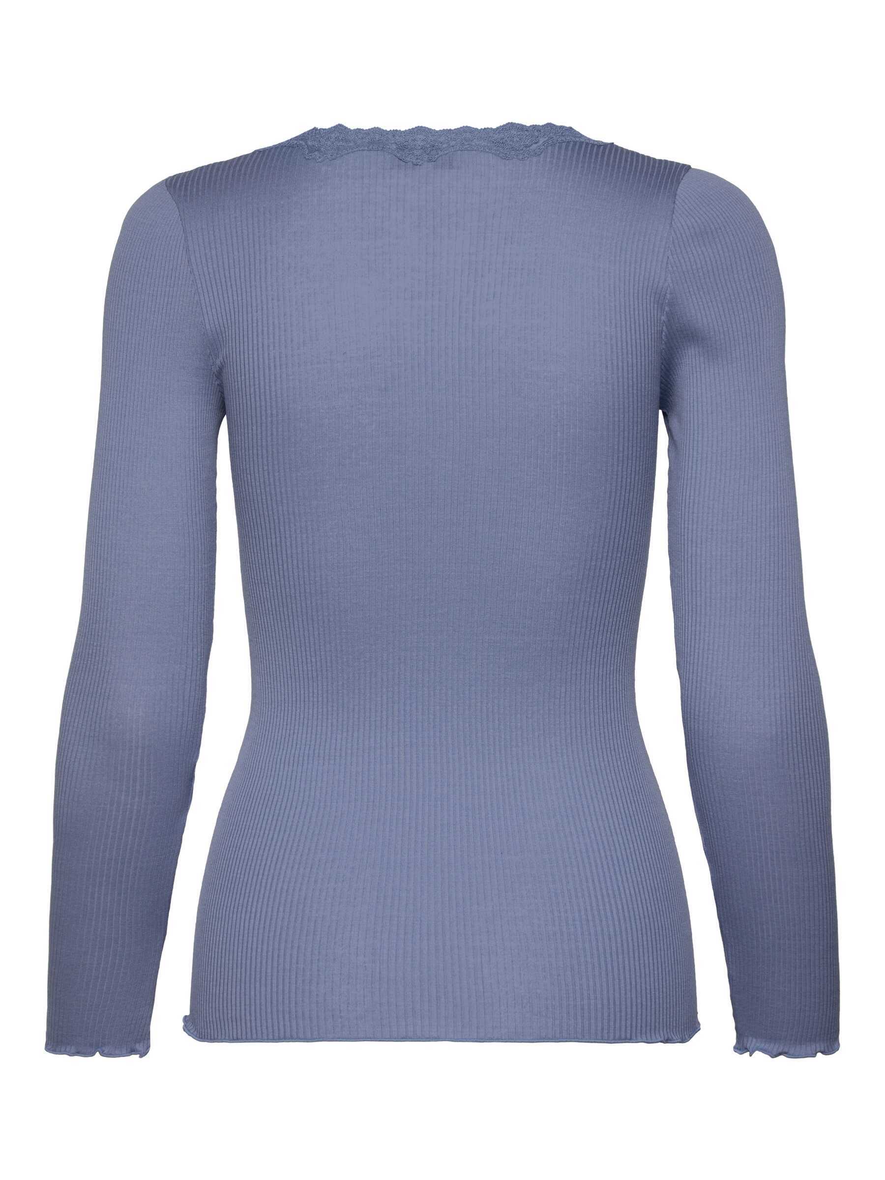Rosemunde / RWBabette Silk LS U-neck Lace T-shirt / infinity