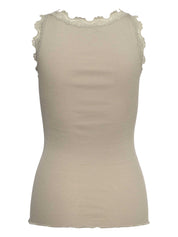 Rosemunde / RWBabette Silk SL U-neck Lace Top / abbey stone
