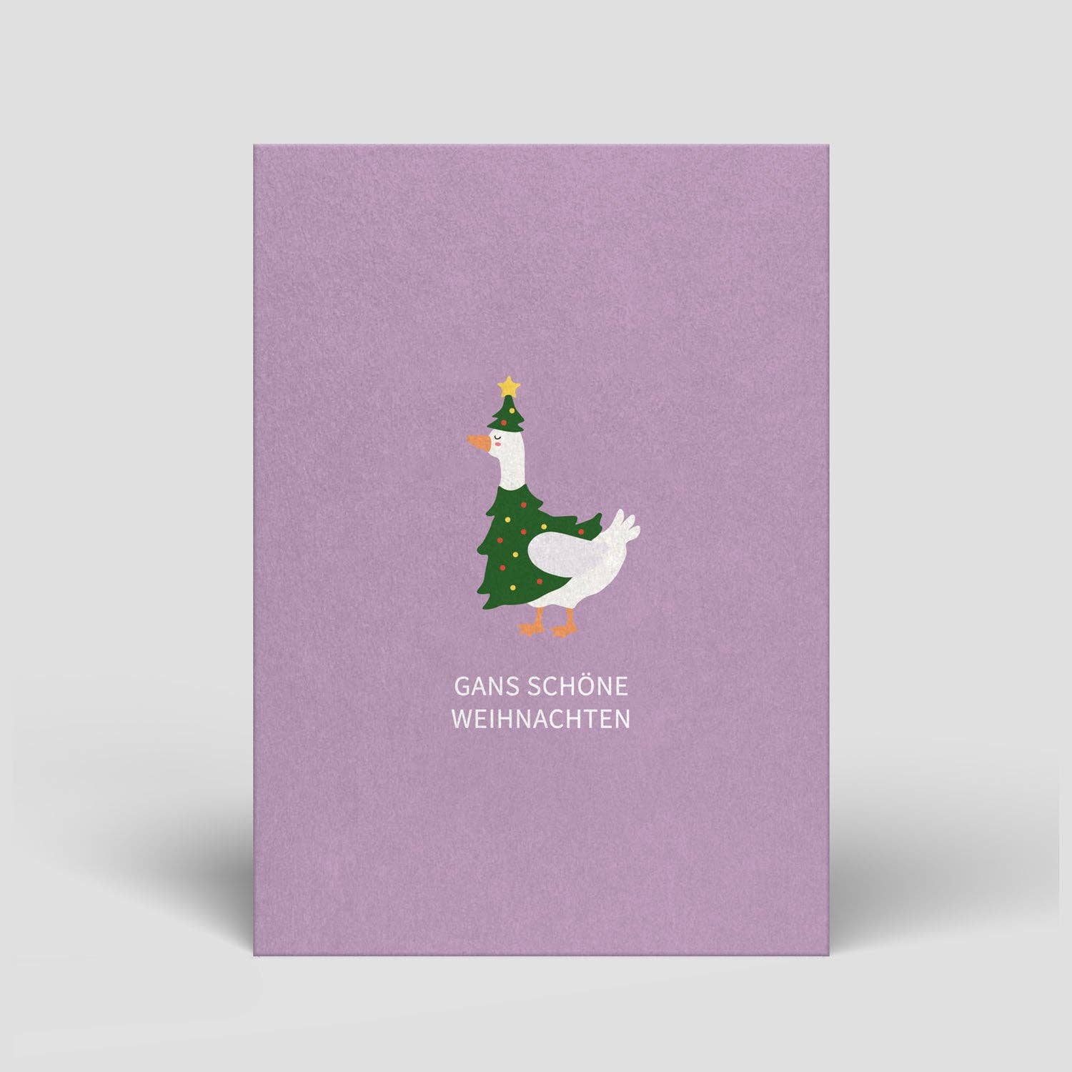 Naturbedacht - Postkarte - Weihnachten - Gans im Kleid - Nr. 335