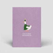 Naturbedacht - Postkarte - Weihnachten - Gans im Kleid - Nr. 335