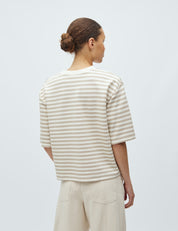 MbyM / Betsy Stripe - Emrys-M Top / T-shirt / Island Fossil Sugar Stripe