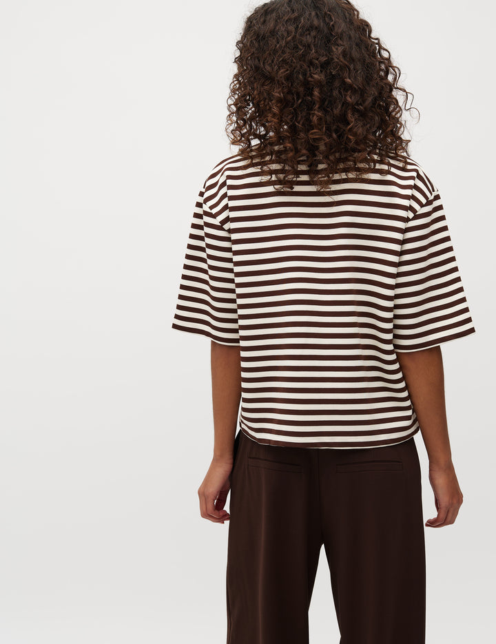 MbyM / Betsy Stripe Emrys-M Top / T-shirt / Java Sugar Stripe