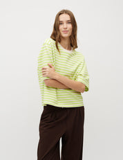 MbyM / Betsy Stripe Emrys-M Top / T-shirt / Sunny Lime Sugar Stripe