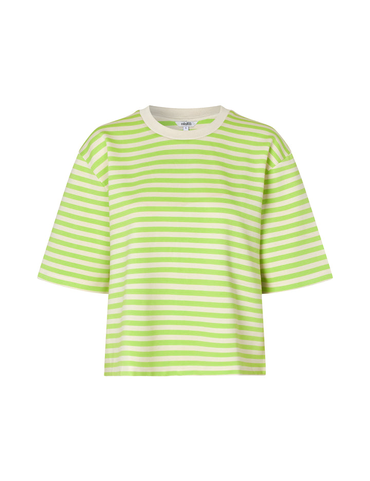 MbyM / Betsy Stripe Emrys-M Top / T-shirt / Sunny Lime Sugar Stripe