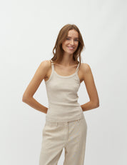 MbyM / Evelyn - Essa Crochet-M Top / T-shirt / Pelican Melange