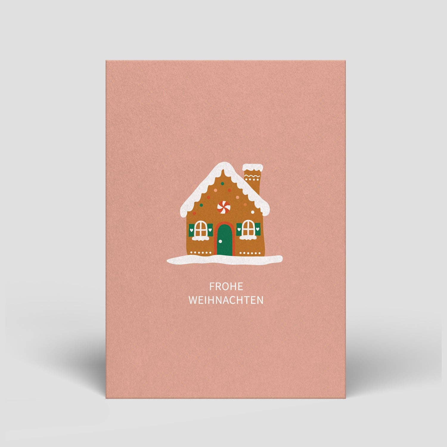 Naturbedacht - Postkarte - Weihnachten - Lebkuchenhaus - Nr. 340