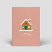 Naturbedacht - Postkarte - Weihnachten - Lebkuchenhaus - Nr. 340