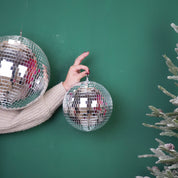 Weihnachtsdekoration - Weihnachtsanhänger - Discokugel - Schaumstoff - Silber - 20x20x20cm