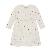 Minymo / Dress LS AOP Rib / Eggnog