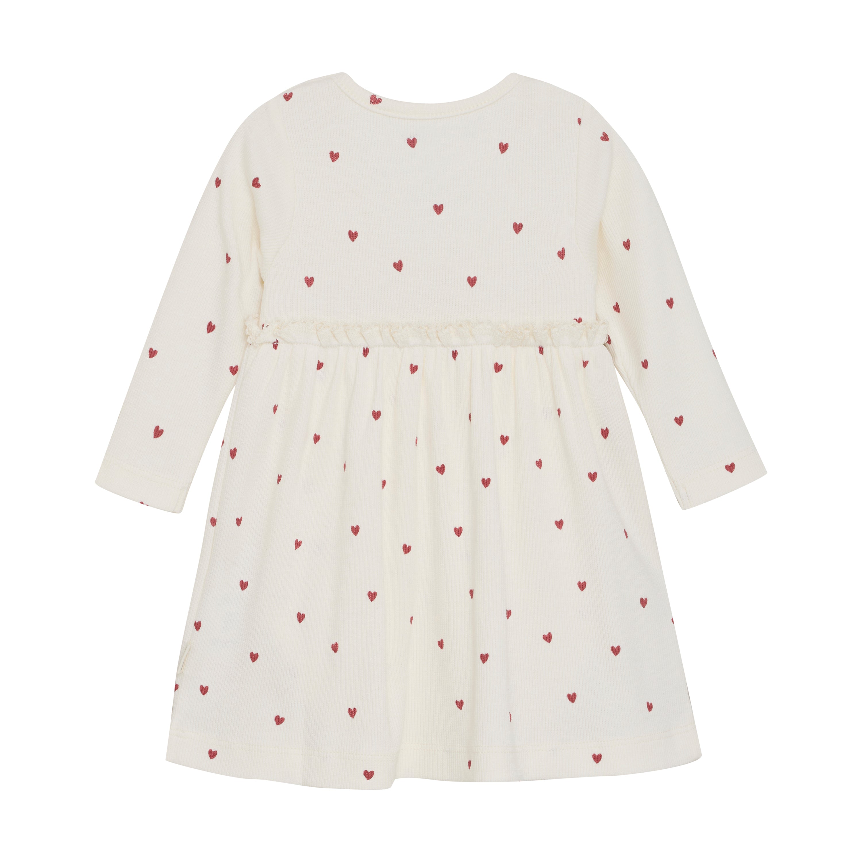 Minymo / Dress LS AOP Rib / Eggnog