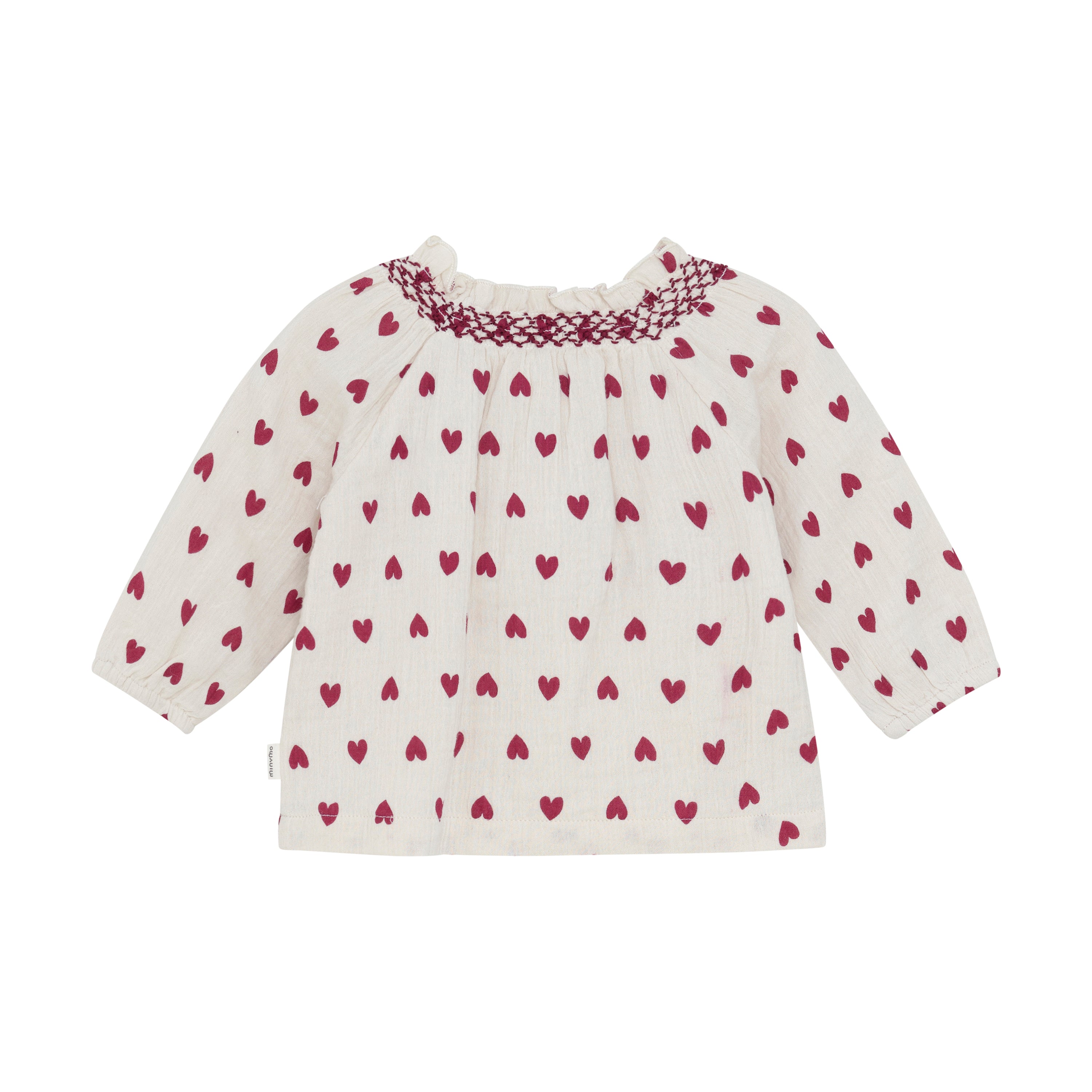 Minymo / Blouse LS AOP / Eggnog