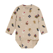 Minymo / Body LS AOP / Beige Melange