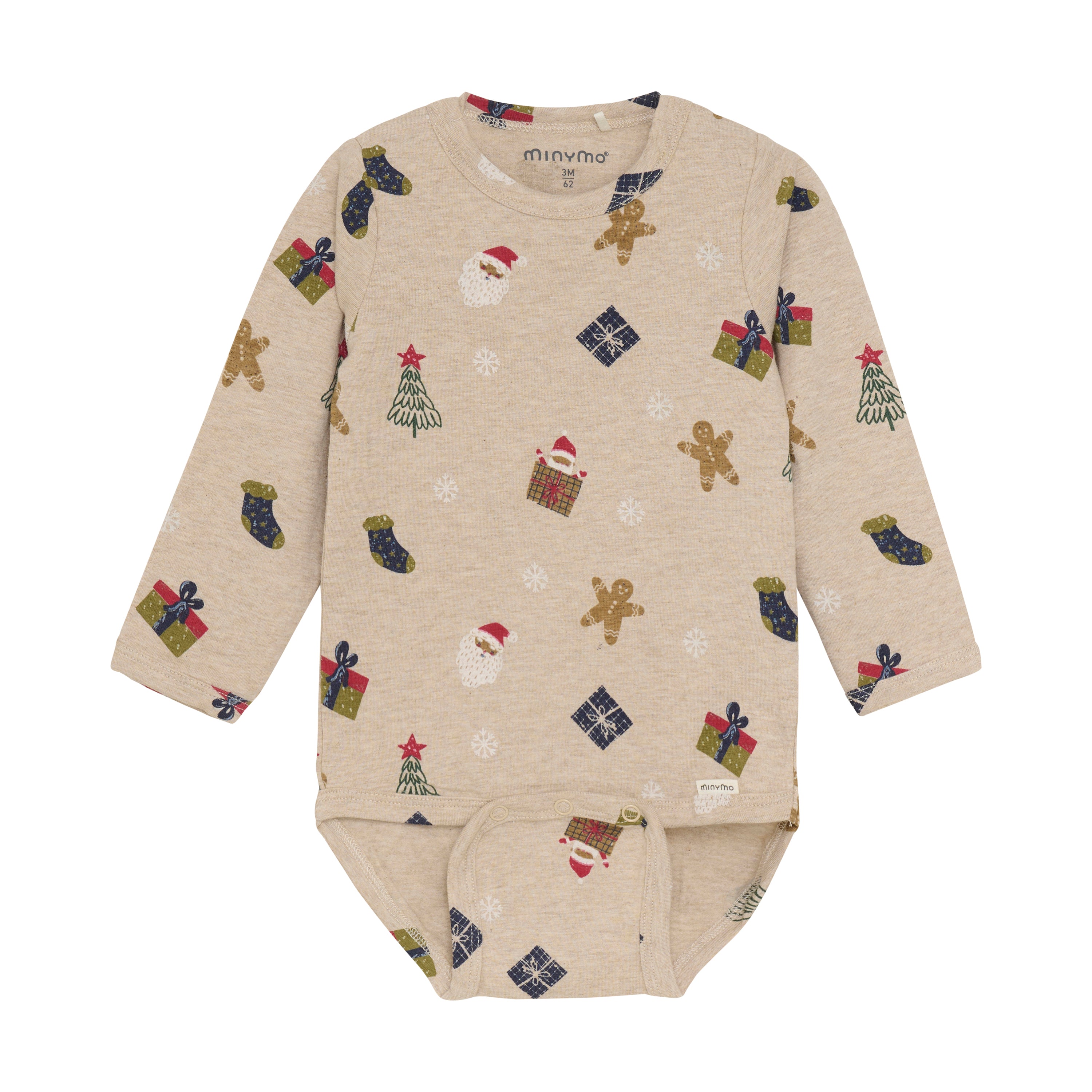 Minymo / Body LS AOP / Beige Melange