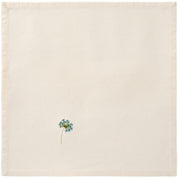Ib Laursen / Stoffserviette Flora m/blauer Doldenblume butter cream