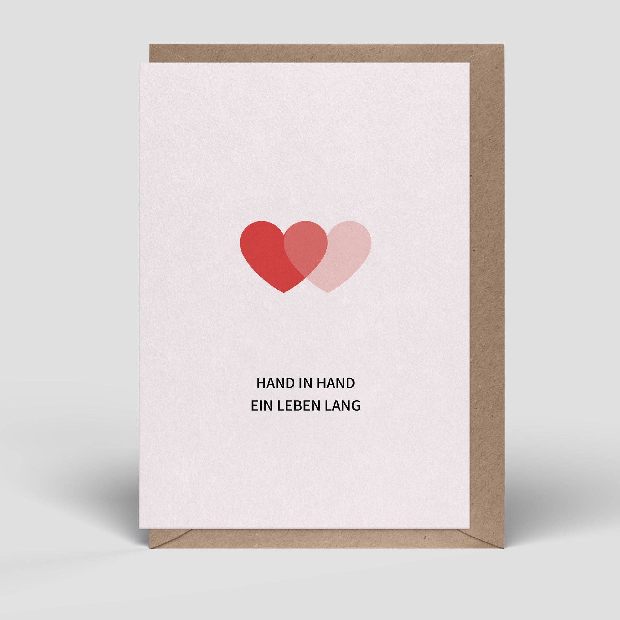 Naturbedacht - Klappkarte - Hochzeitskarte - Hand in Hand - Nr. 287